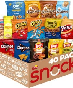 Frito-Lay Ultimate Classic Snacks Package, Variety Assortment of Chips, Cookies, Crackers, & Nuts, 0.56 ounces, (Pack of 40) (Packaging May Vary)