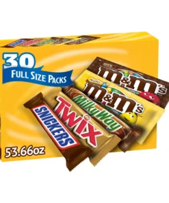 [New user benefits]M&M's, Snickers and More Chocolate Candy Bars, Variety Pack, 30-count