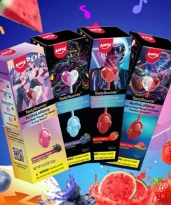 AMOS Music Lollipop Suckers Sugar Free(Strawberry Blueberry Watermelon), Perfect Party Favor Gift Audio Singing Lollipop Individually Wrapped, Novelty Gift Snack.
