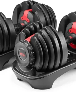 [250th Anniv. Sale]Bowflex SelectTech 552 Adjustable Dumbbells Pair, 5-52.5 lbs, Space-Saving Home Gym Equipment
