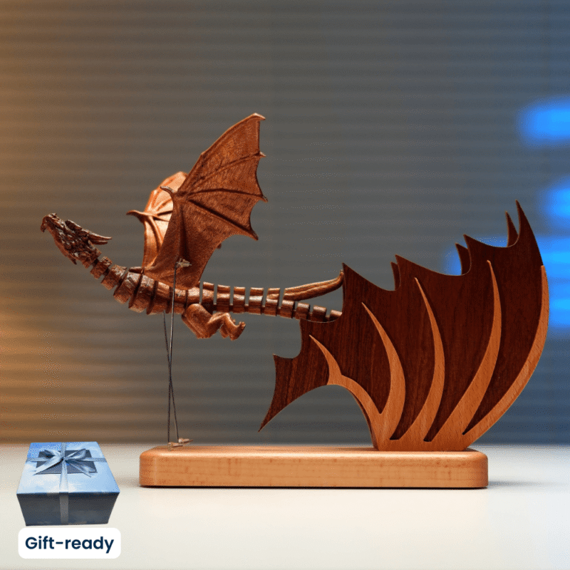 Zhiqier Handcrafted Wooden Gothic Dragon Automaton