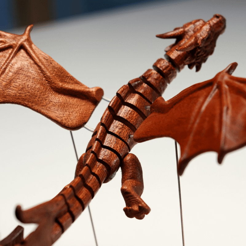 Zhiqier Handcrafted Wooden Gothic Dragon Automaton