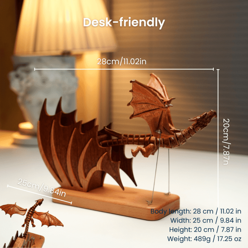 Zhiqier Handcrafted Wooden Gothic Dragon Automaton