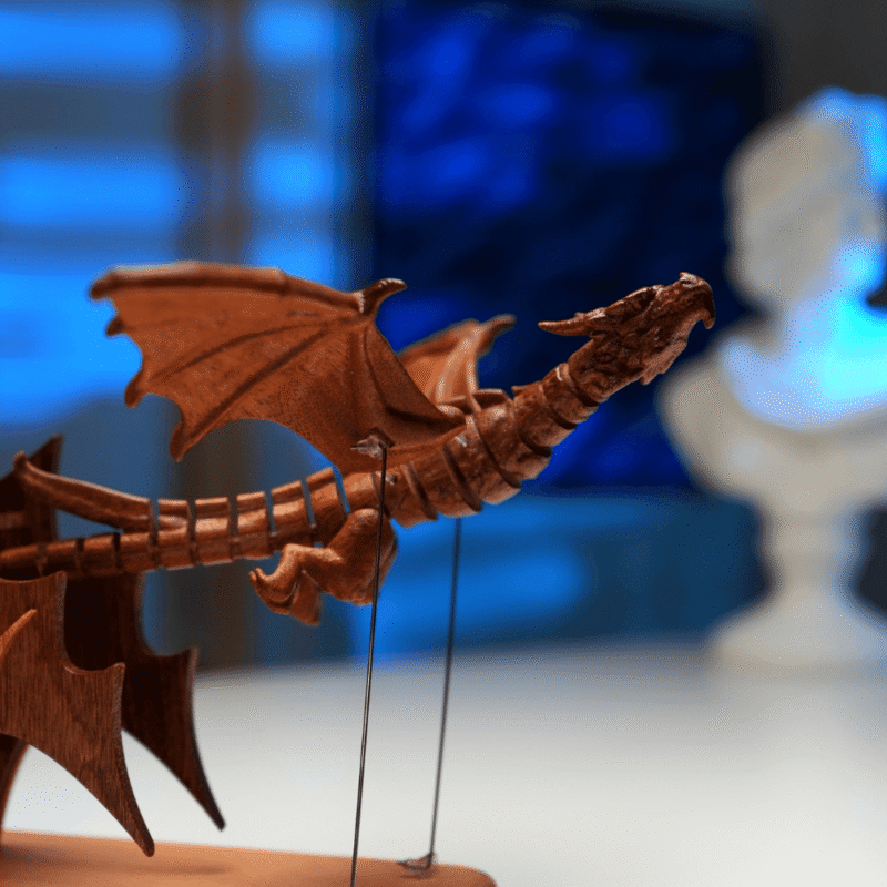 Zhiqier Handcrafted Wooden Gothic Dragon Automaton
