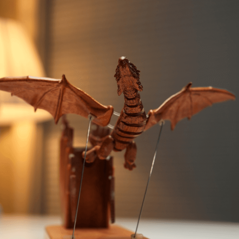 Zhiqier Handcrafted Wooden Gothic Dragon Automaton