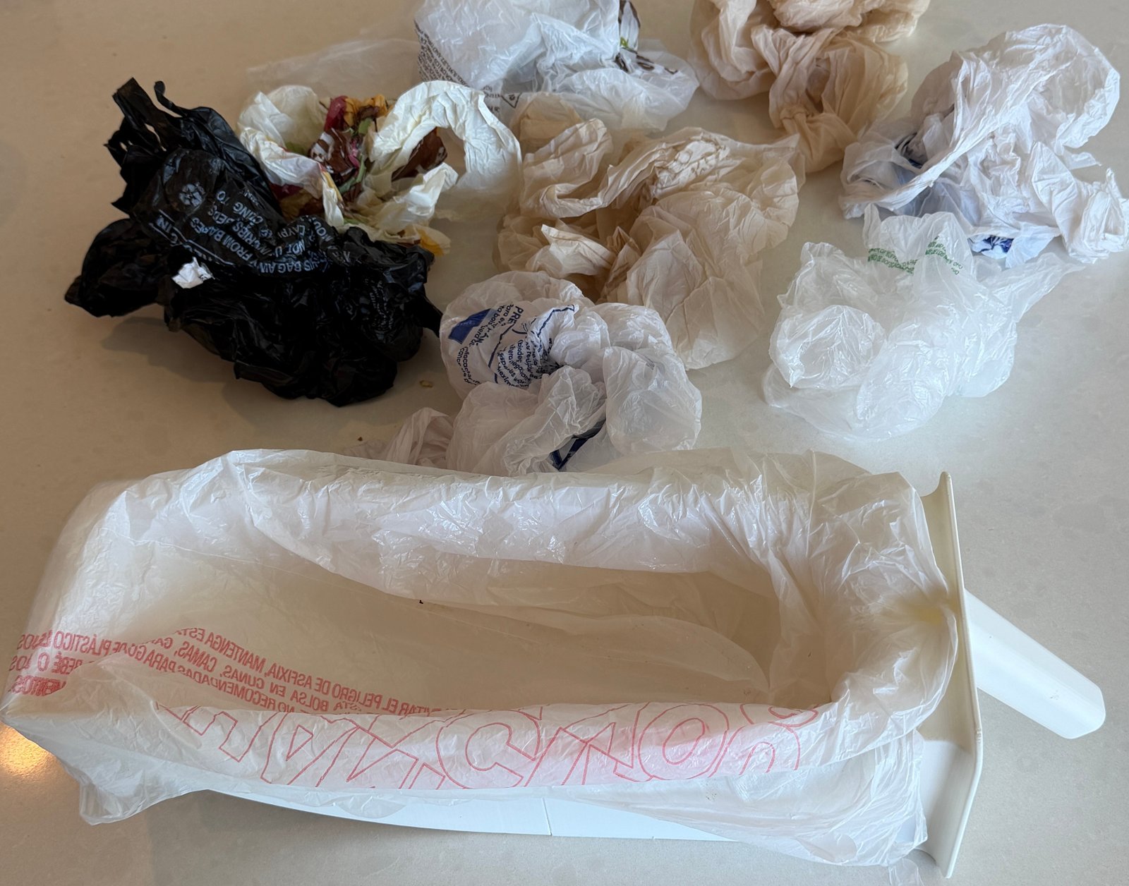 Ordinary bag in MoonBox waste drawer